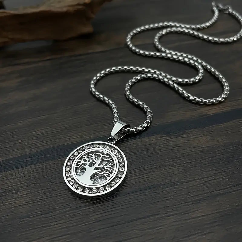 Złoty Naszyjnik Drzewo Życia z Cyrkoniami