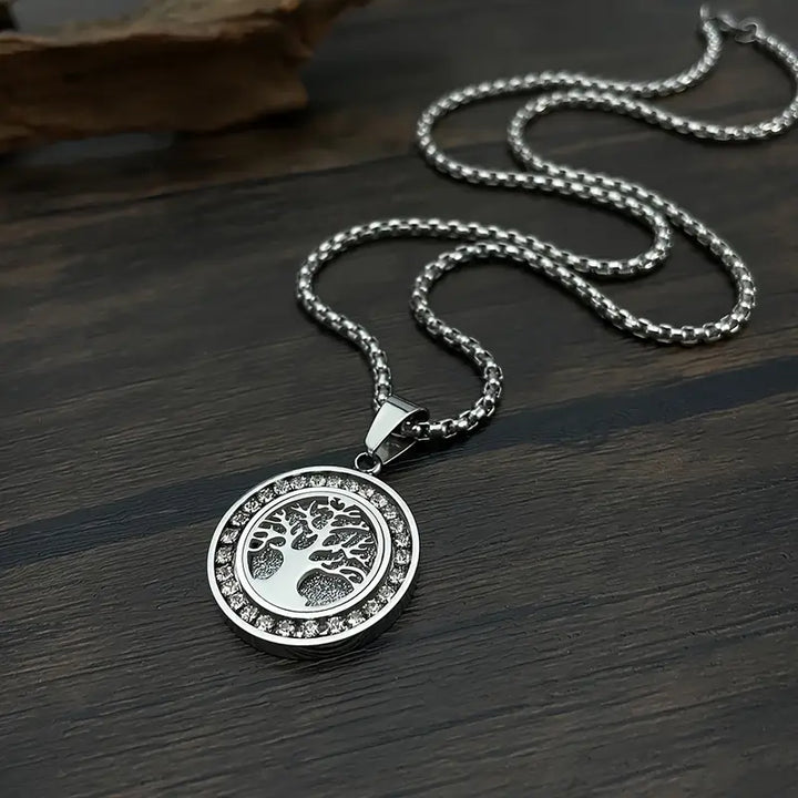 Złoty Naszyjnik Drzewo Życia z Cyrkoniami